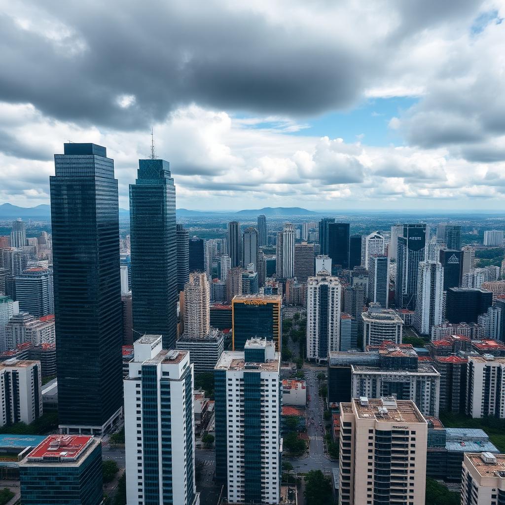 Skyline de prédios corporativos em São Paulo